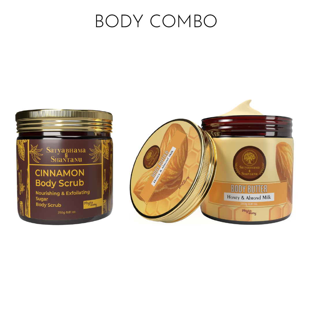 Honey & Almond Milk Body Butter (250g) + Cinnamon Honey Body Scrub (250g)